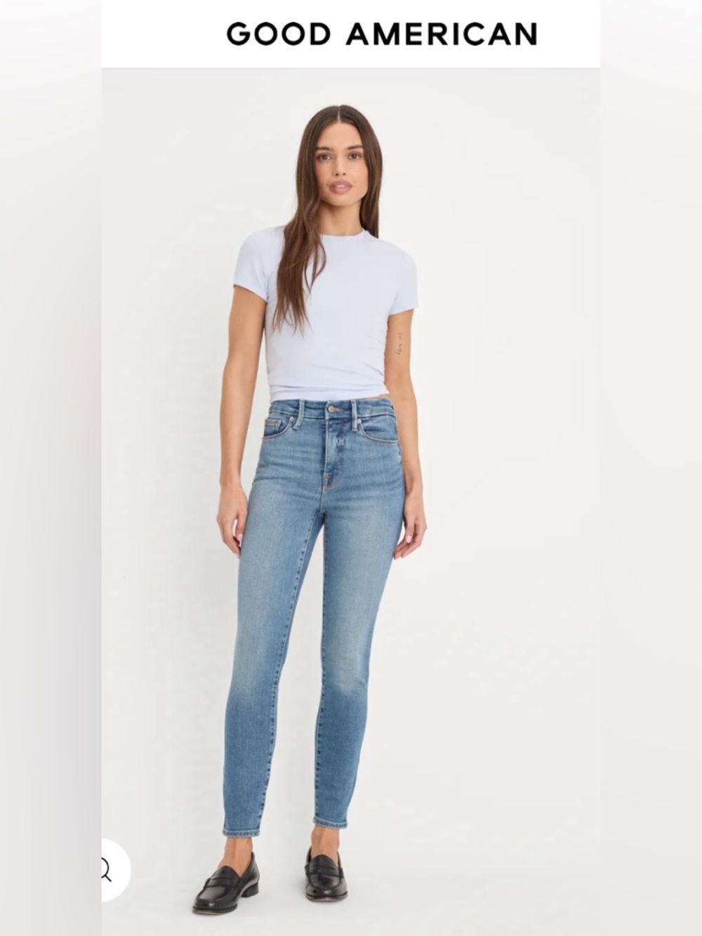 Good American Light Blue High-Rise Skinny Jeans